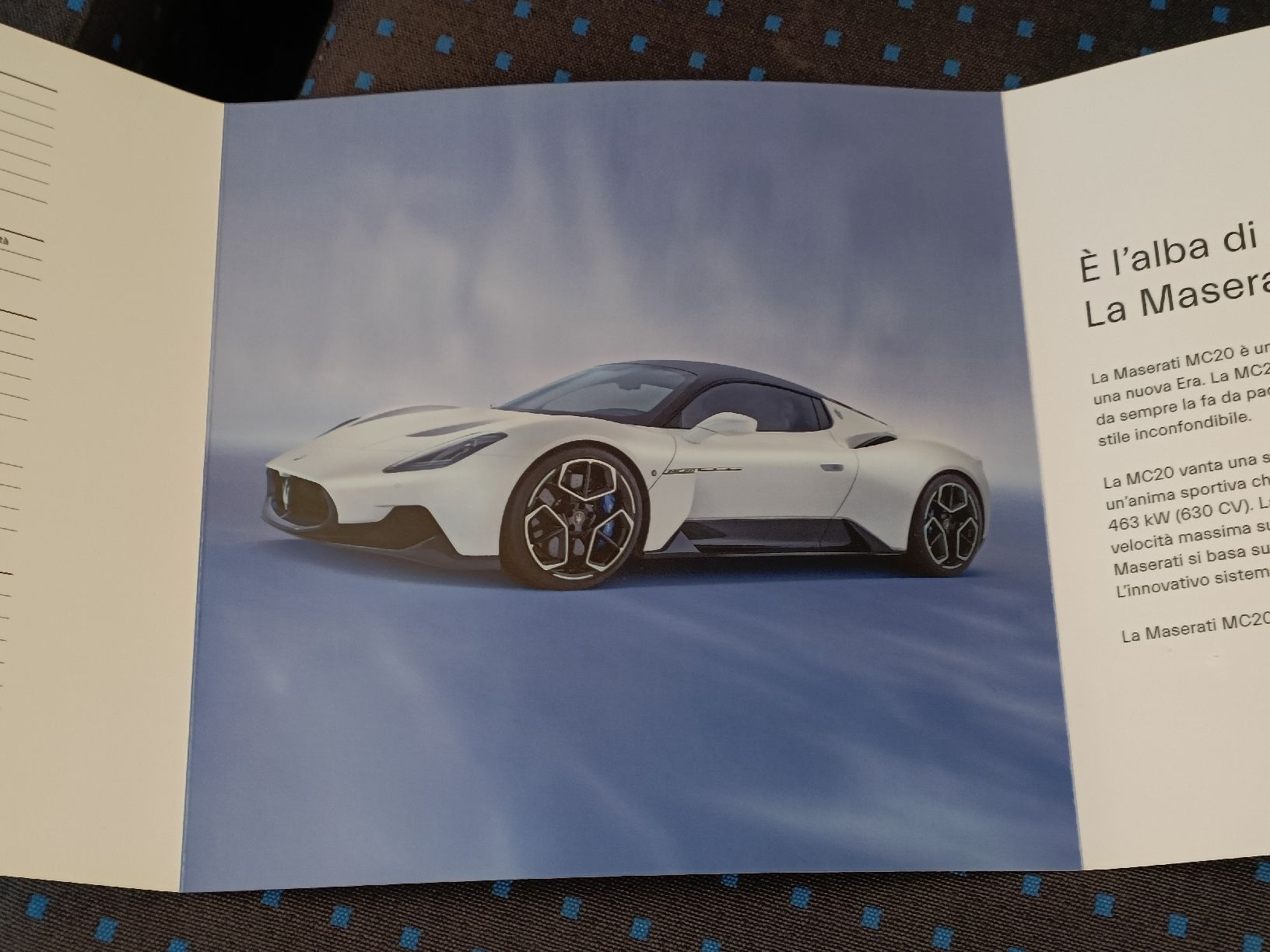 Maserati Documenti: Automobil Prospekt / Maserati MC20 – Usato da Brugg AG venduto da Ente015 2