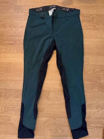 Reithose ELT dunkelgrün mit Besatz Grösse 38