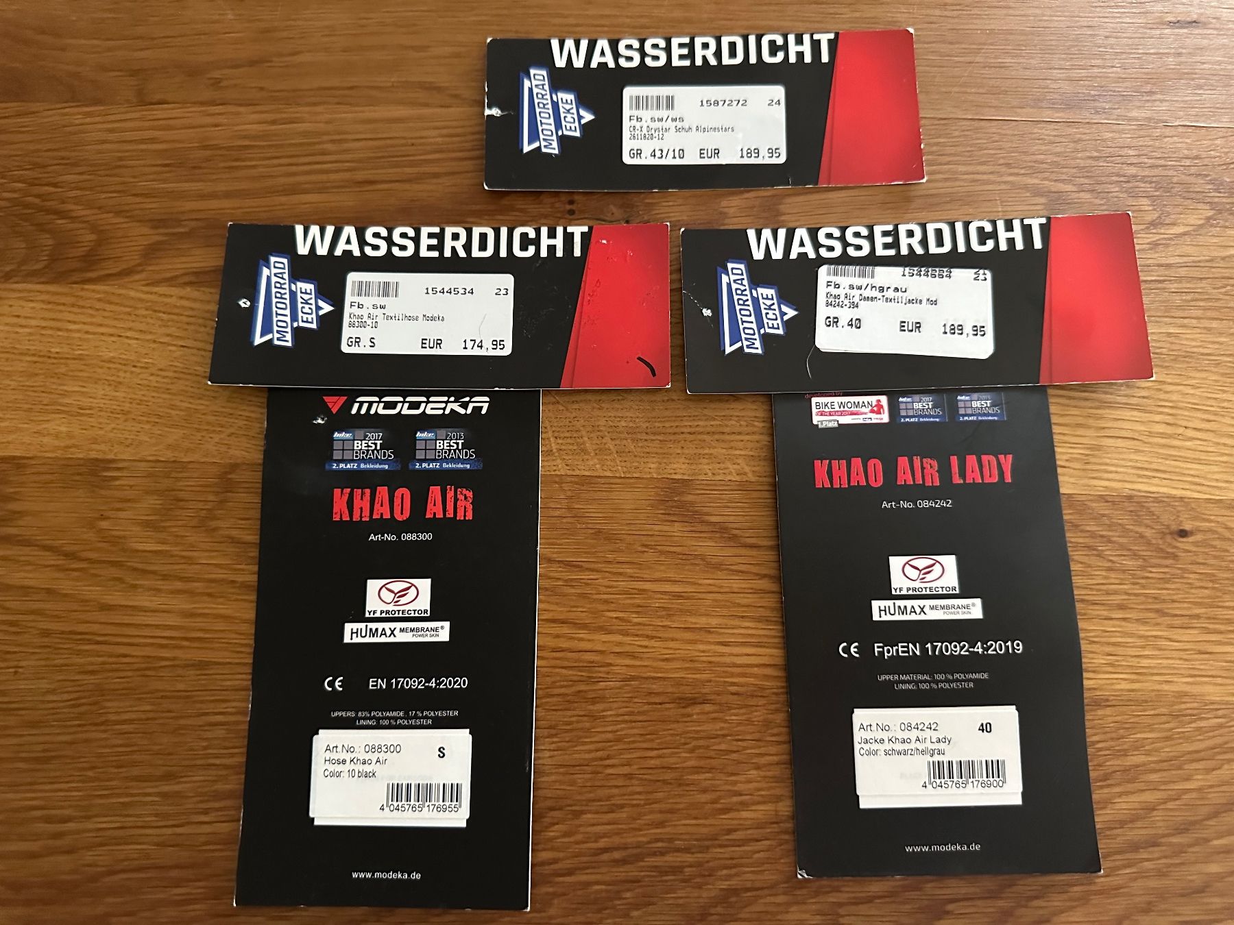 Lotti di vestiti: Motorrad-Textilkombi / Wasserdicht – Usato da Oensingen venduto da Mutzlibaerli 6
