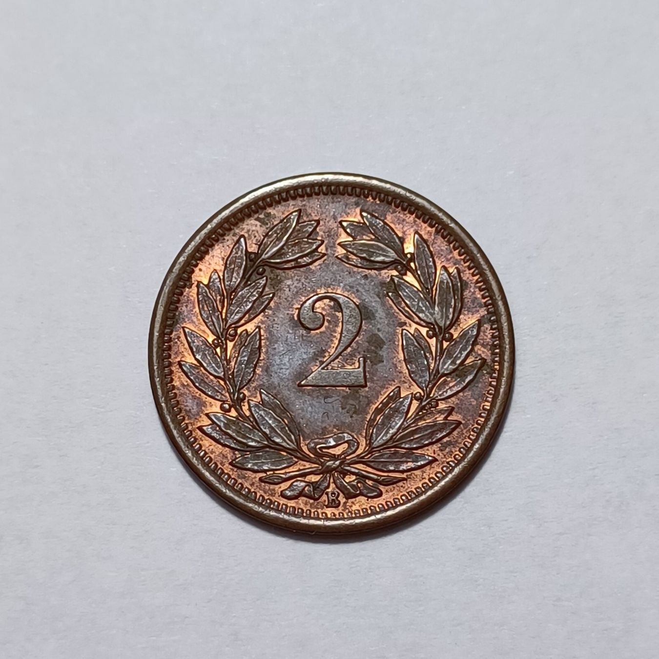 Tutti le monete: 2 Rappen 1890 vz-unz – Usato da Pfäffikon ZH venduto da Schweizer_Muenzen 1