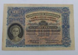 ++ 100.- Franken 1. April 1924
