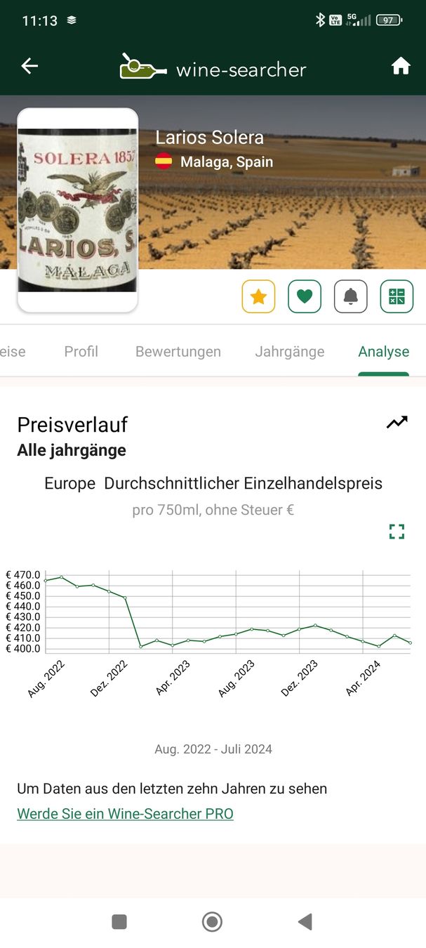 Vino: Larios Malaga Extra, ca. 30 Jahre alt – Nuovo e nell'imballaggio originale da Büsserach venduto da Vintage-vins 4