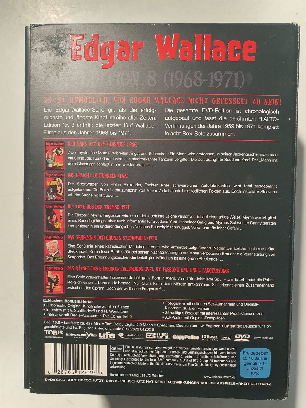 Alle DVDs: DVD Set Edgar Wallace Edition 8 – Gebraucht aus Zürich von loosebone 2