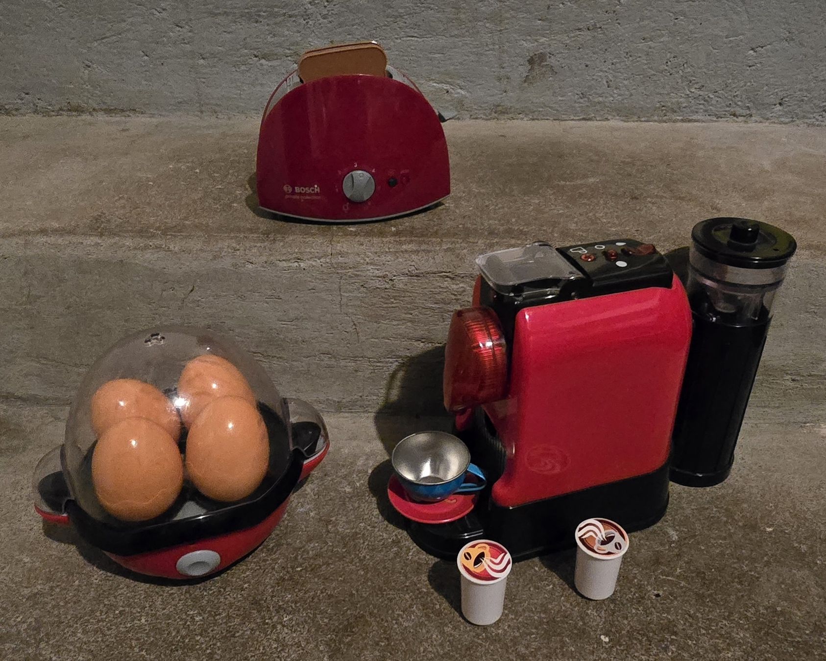 Giocattoli: Spielzeugküchenset: Toaster, Eierkocher, Kaffeemaschiene – Usato da Nürensdorf venduto da manuel0911