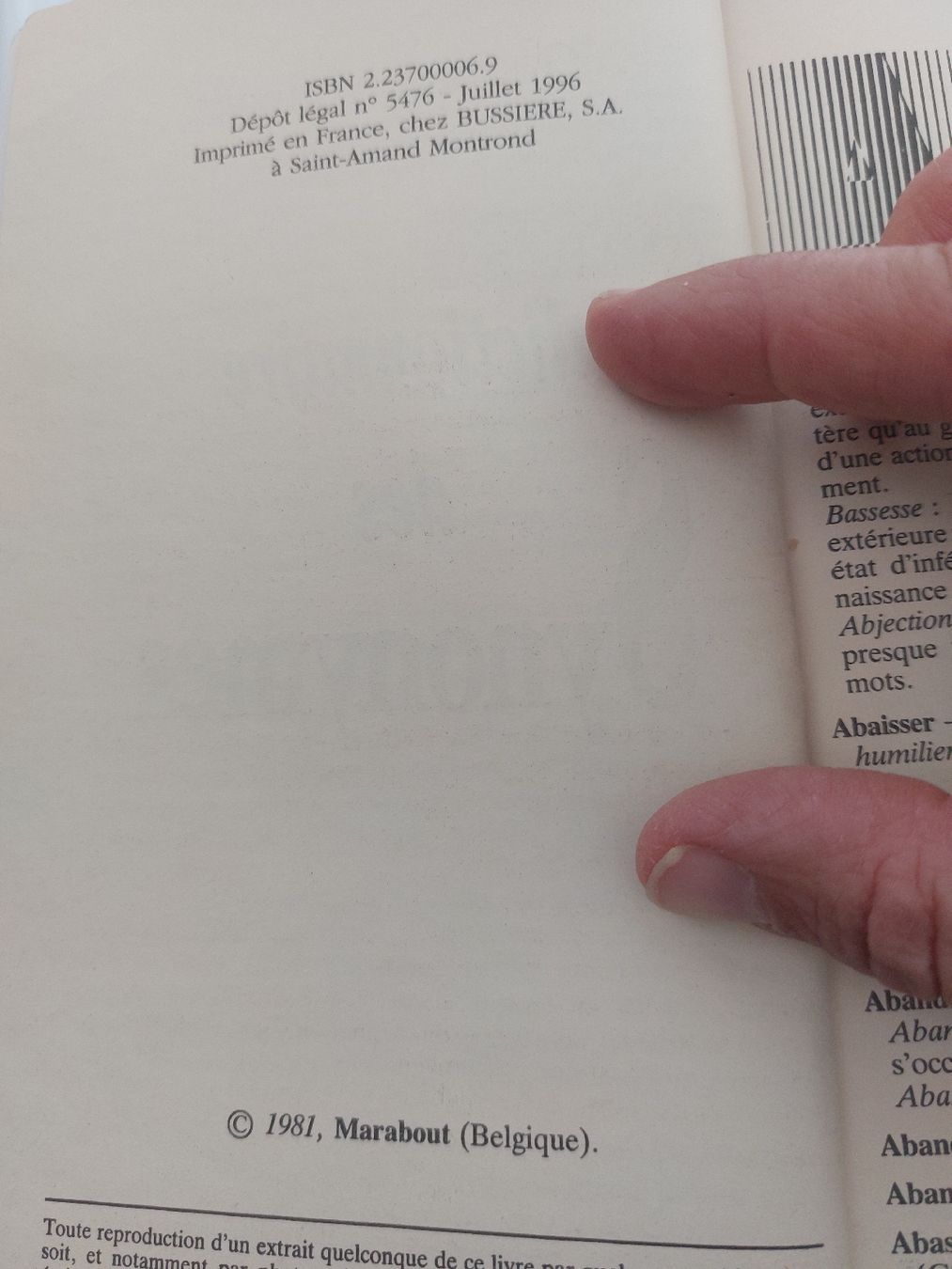 Libri: livre 'dictionnaire des synonymes'  – Usato da Puidoux venduto da ndtindebergen 1