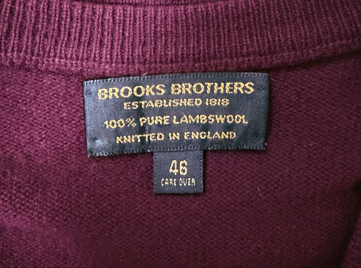 Maglioni & Felpe: Brooks Brothers Pullover Lammwolle bordeaux Grösse 54 – Usato da Elsau venduto da ivyfashion 1