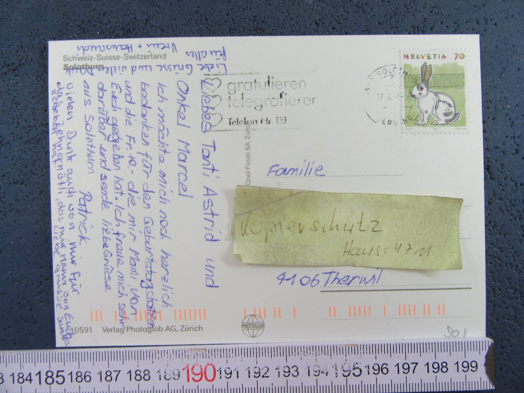 Cartoline postali: SOLOTHURN SO AK – Usato da Ettingen venduto da Hausi4711 1