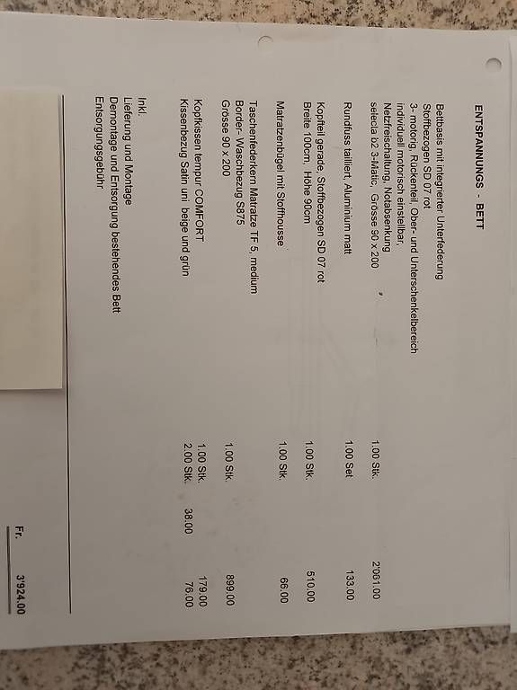 Letti: Verstell / Gesundheits Bett – Usato da Buochs venduto da von_mzm8 2