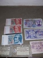 Schweizer Nationalbank Noten Konvolut, Diverse Jahrgänge