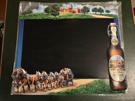 Tableau ardoise Feldschlösschen, décor de brasserie 50cm