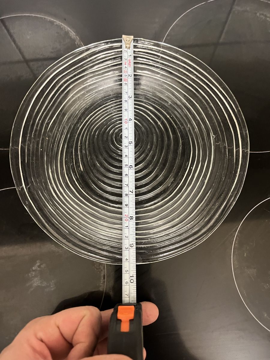 Piatti: Glas-Teller mit Rillenmuster 24 cm Durchmesser Set 54 Stk – Nuovo (secondo la descrizione) da Basel venduto da costeno1 3