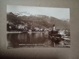 Ak Schiff Montreux et Rochers du Naye vom See aus