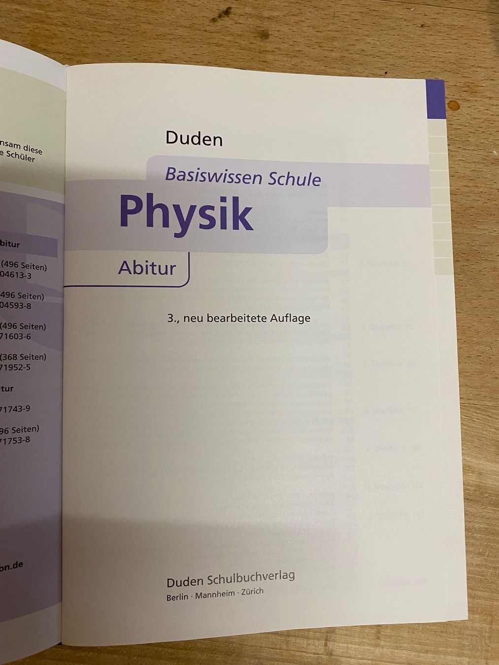Libri: Fachbuch: Duden Physik Abitur - Basiswissen Schule + DVD-Rom – Usato da Rüschlikon venduto da Emma01 3