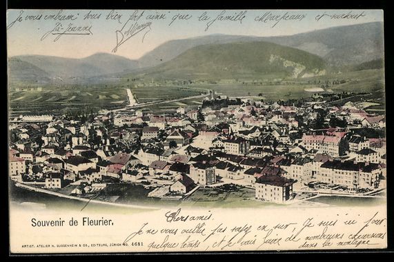 Cartoline postali: AK Fleurier, Vue Generale – Usato da Berlin venduto da bartko-reher