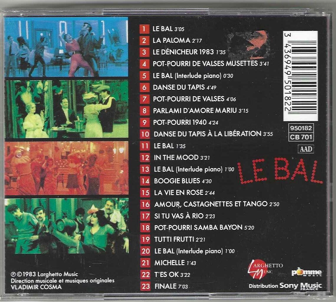 CD: Vladimir Cosma - Le Bal – Usato da Genève venduto da CDLPBookS 1