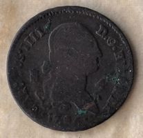 Spanien 4 maravedis 1794 Segovia Münze, Charles IV, Segovia
