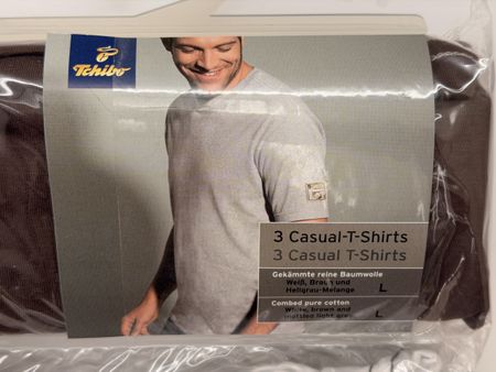 T-Shirts TCM, Grösse L, 3er Pack, Neu & Originalverpackt