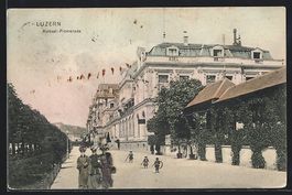 AK Luzern, Kursaal-Promenade, 1906