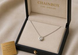 18karat echtgold mit Diamant Halskette