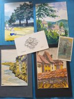 Hans Grunder, Brienz: 2 Aquarelle und 1 Farbstift-Zeichnung