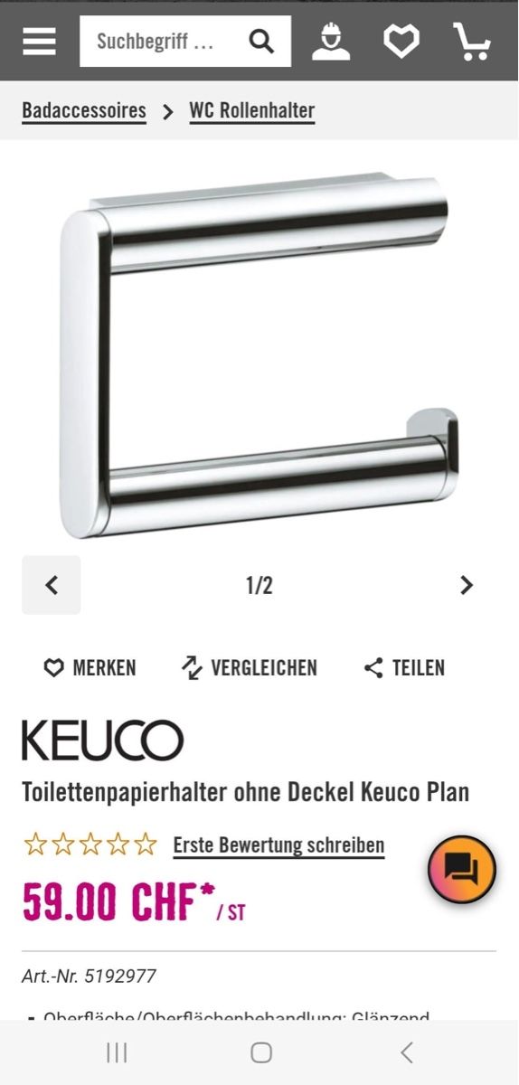 Keuco Autres accessoires pour la salle de bain: Toilettenpapierhalter – Neuf avec emballage d'origine à Tägerig par Unbekannt5522 1