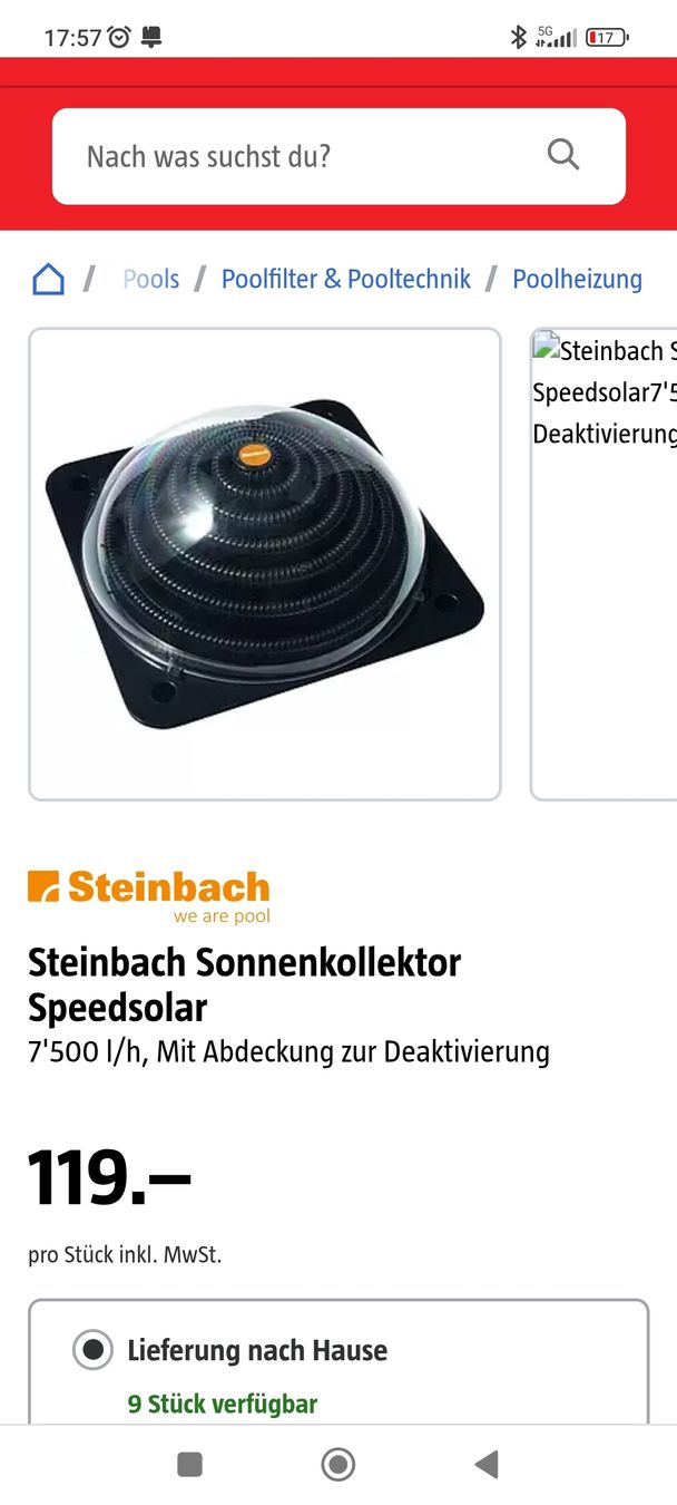 Schwimmbad: Solar Poolheizung – Gebraucht aus Wattenwil von TabeaK