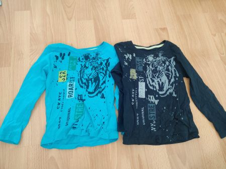 zwei Pullover für Jungs mit Tiger