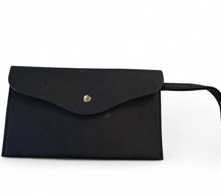 Schwarze Clutch Tasche mit Henkel – Perfekt für den Sommer
