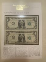 Kuriositäten auf Banknoten 1 Dollar uncut