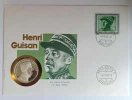 Numisbrief Henri Guisan mit Silbermedaille ab 1 Fr. !!