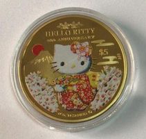 Münze HELLO KITTY goldfarben Replica 40th Anniversary