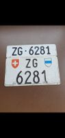 Nummernschilder ZG 6281 Paar , neu bestellt im Langformat