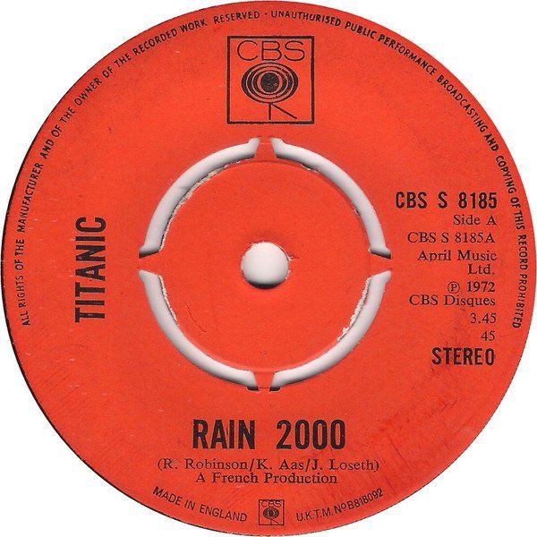 Schallplatten: Titanic: Rain 2000 7" – Gebraucht aus Steinhausen von Vilivinili