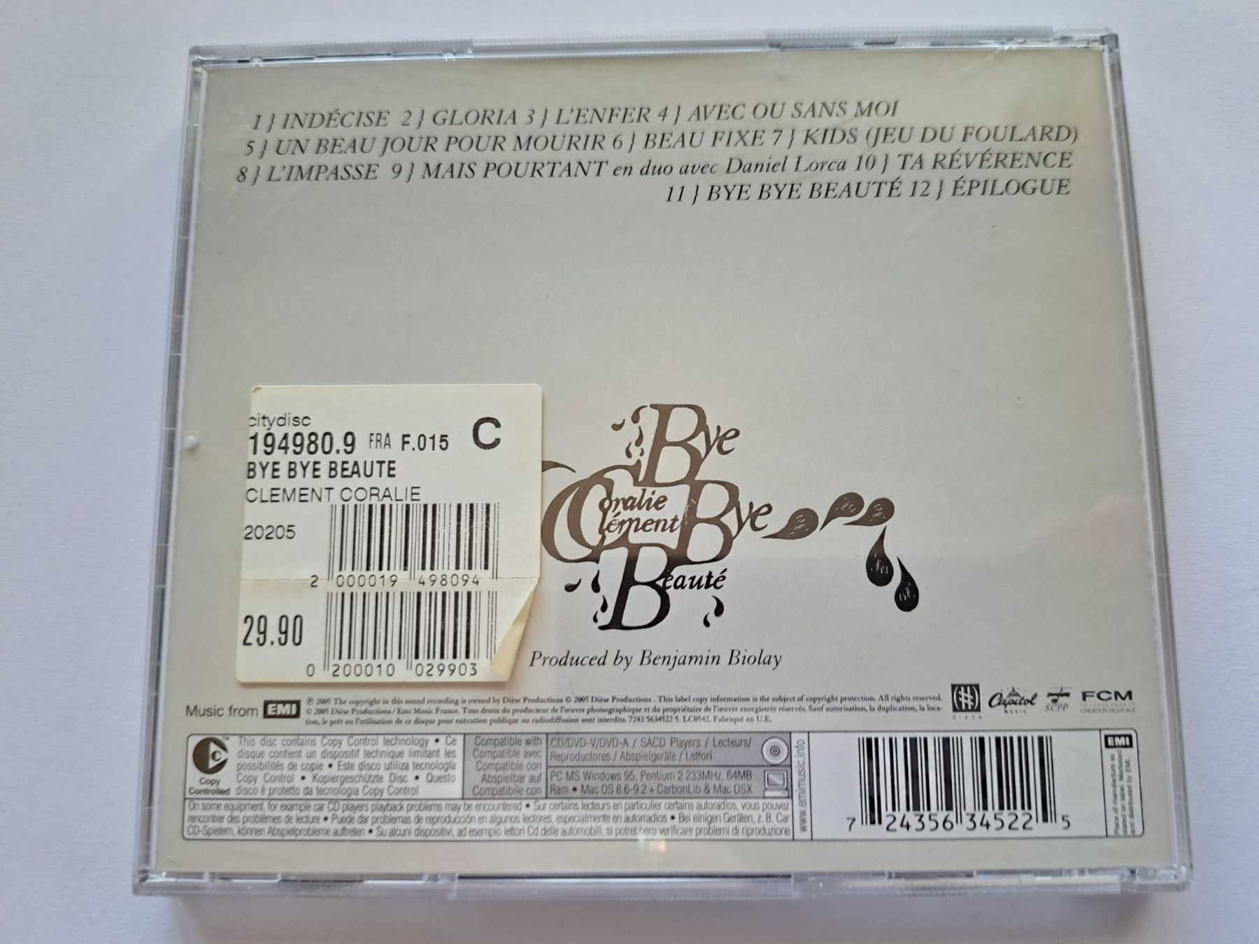 CD: Cd Coralie Clément - Bye Bye Beauty – Usato da Pully venduto da bro_n52j 1