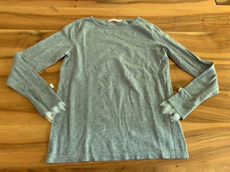 Grauer Pullover von Sienna, Grösse S, mit Spitze! TOP