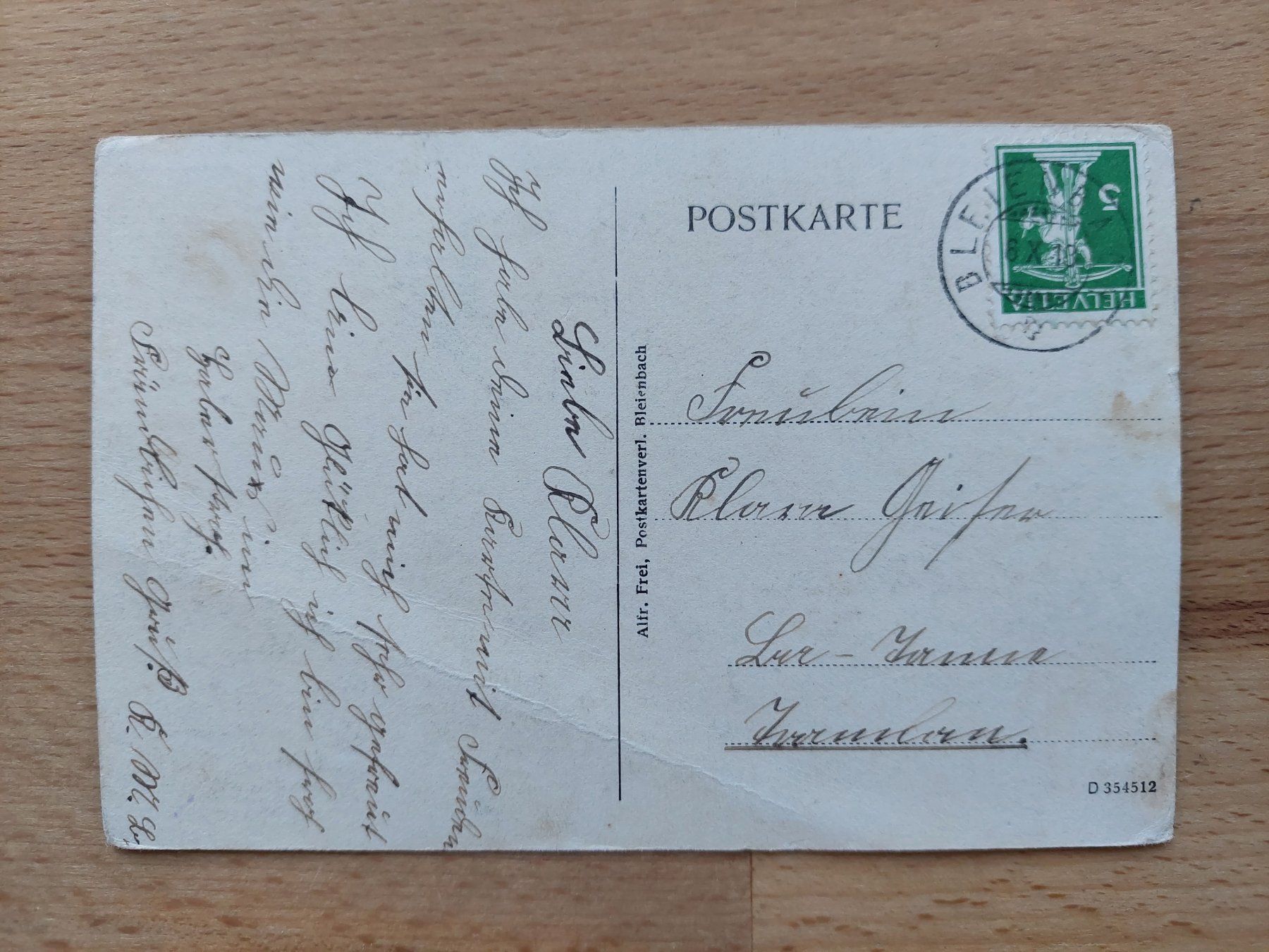 Cartoline postali: AK Bleienbach 4-bildrig mit Wirtschaft Rössli – Usato da Obfelden venduto da Foto_Bild_Kunst_Buch 1