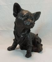 Hundefigur Chihuahua aus schwarzem Gusseisen
