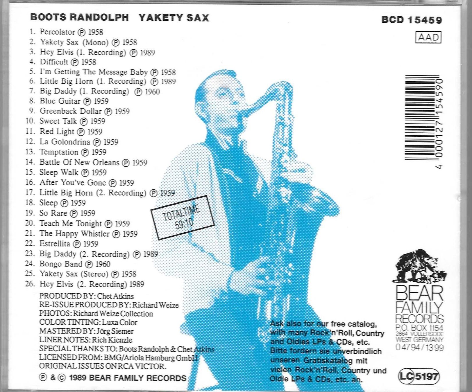 CDs: BOOTS RANDOLPH  -  YAKETTY SAX – Gebraucht aus Bex von Giorgiob 1