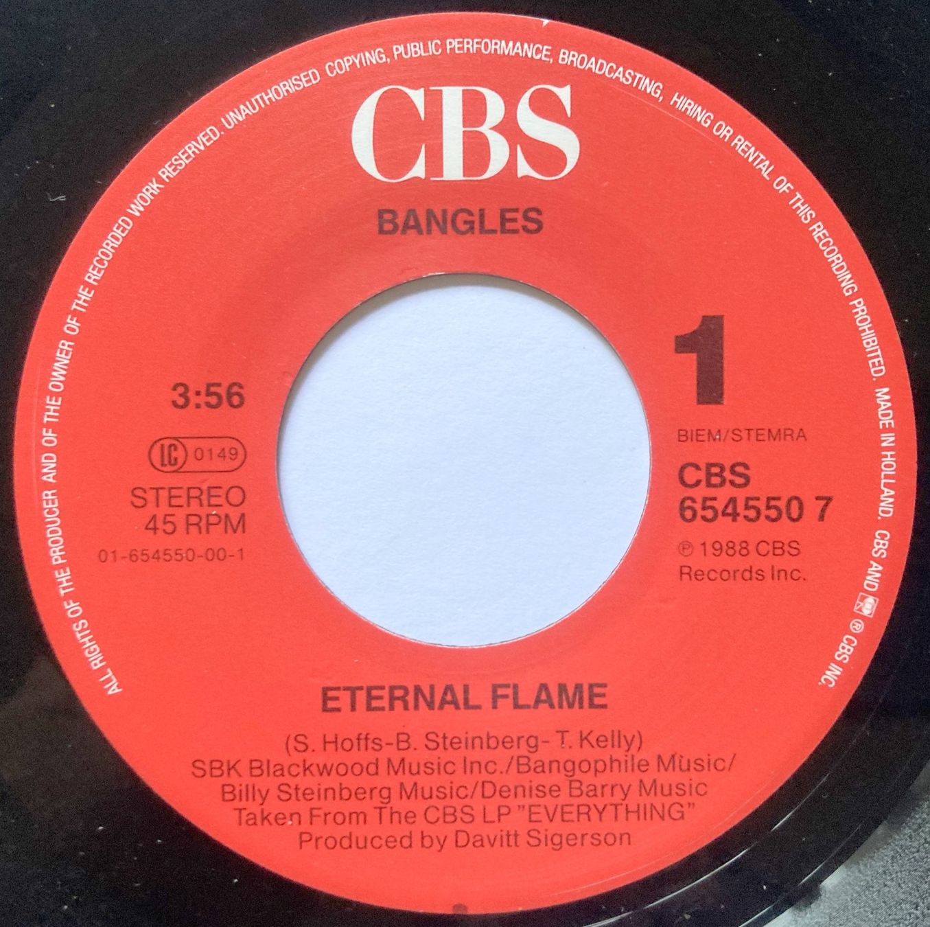 Schallplatten: BANGLES - ETERNAL FLAME – Gebraucht aus Bottens von hotter-than-hell 2