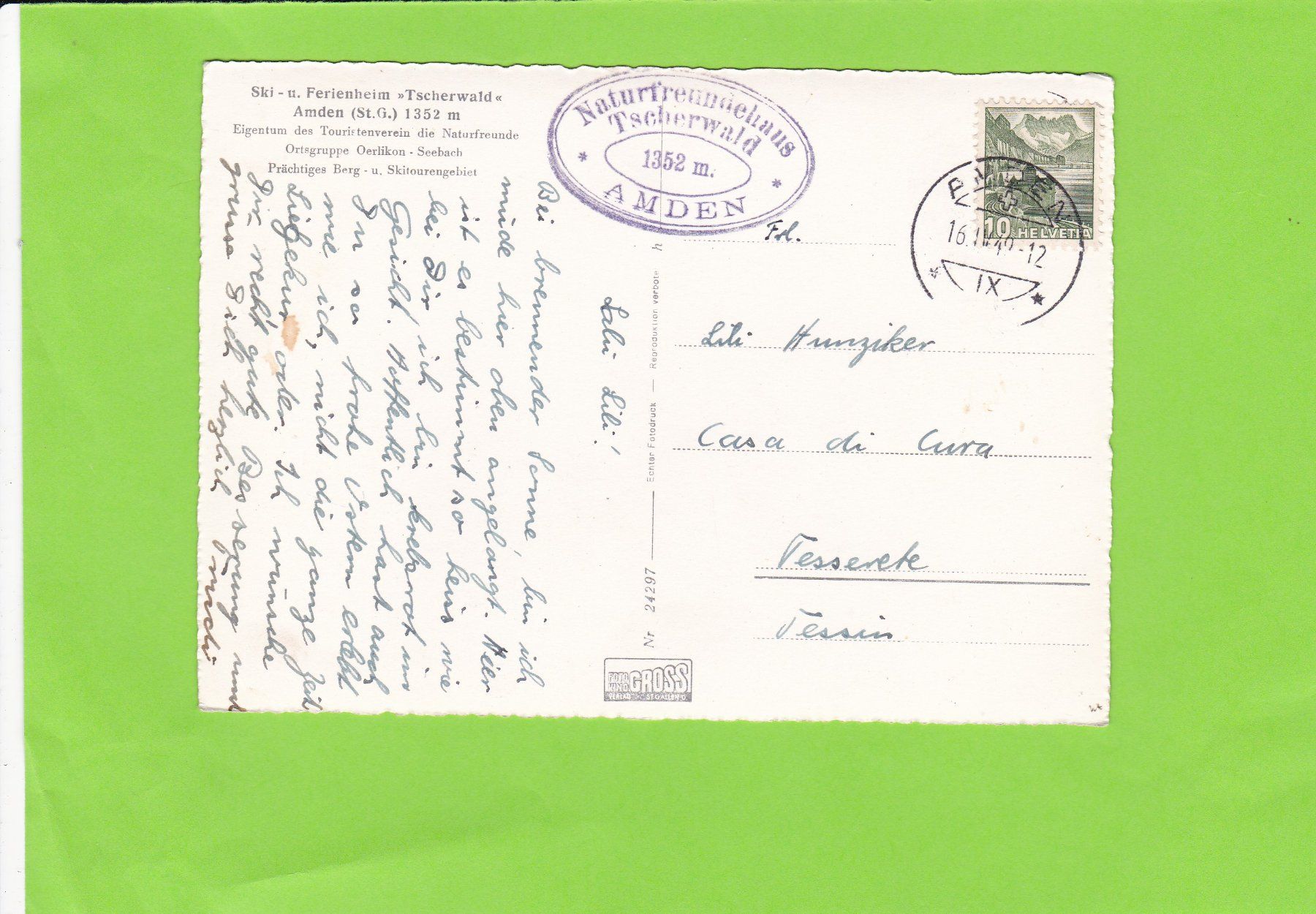 Cartoline postali: Blick vom Gulmen auf Amden – Usato da St. Peterzell venduto da neckertal 1