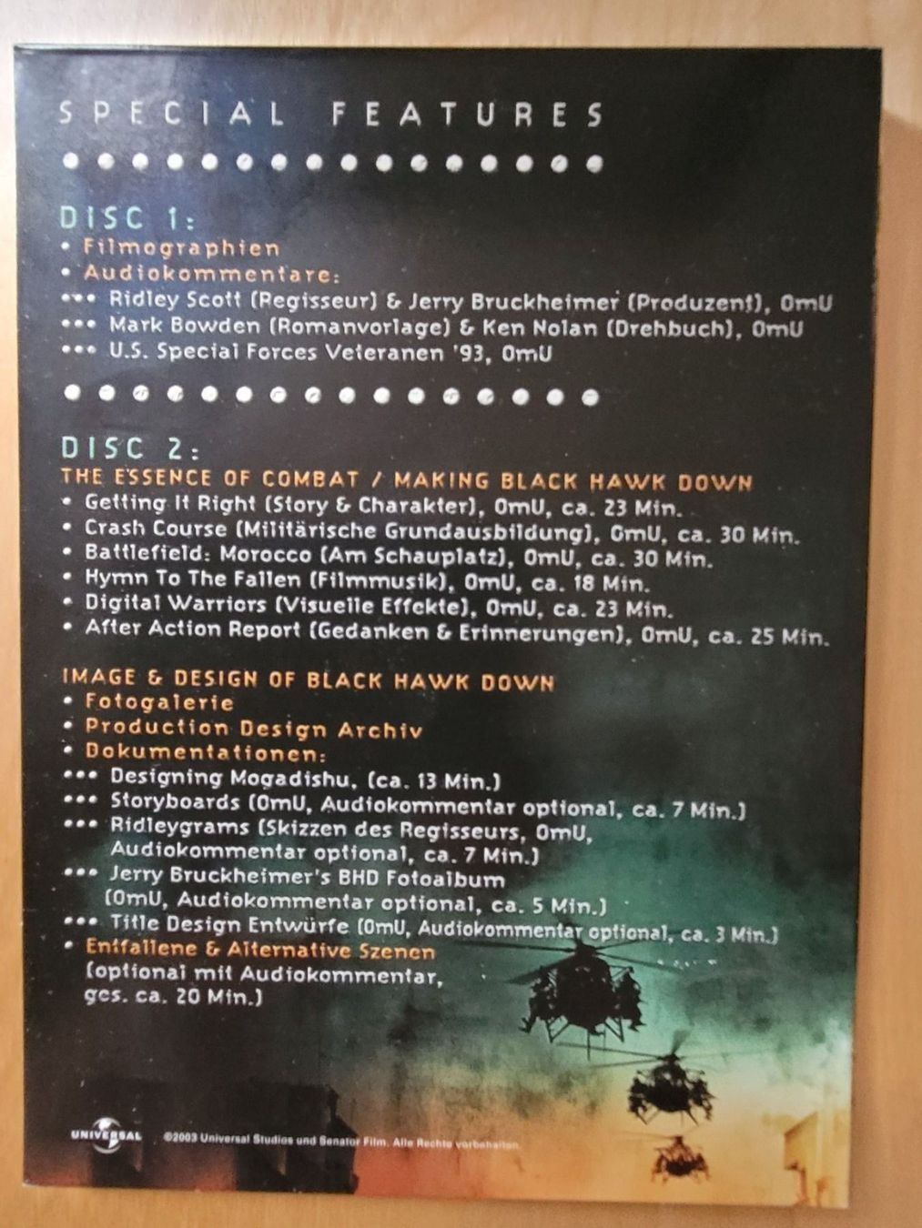 Tutti i DVDs: BLACK HAWK DOWN – SPECIAL EDITION – Usato da Neftenbach venduto da Mador6 3