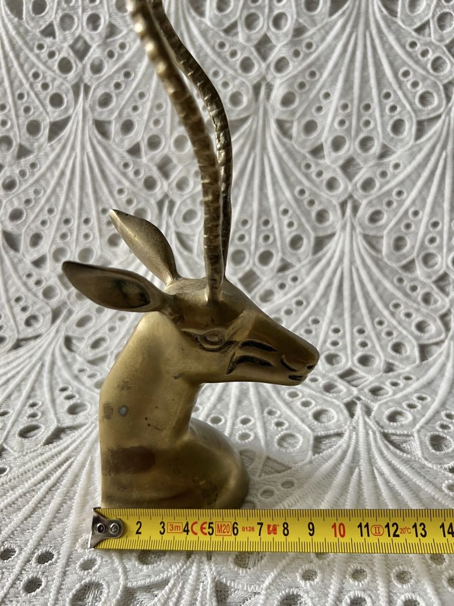 Statuette: Messing Antilopenköpfer Dekoration 23cm – Usato da Frenkendorf venduto da Only1 7