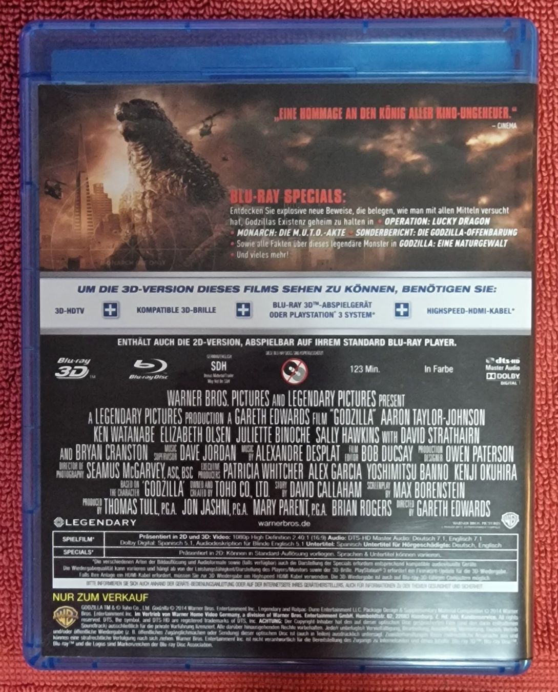 Alle DVDs: Godzilla (2014) BluRay 3D & normal – Gebraucht aus Basel von phi_8xhm 1