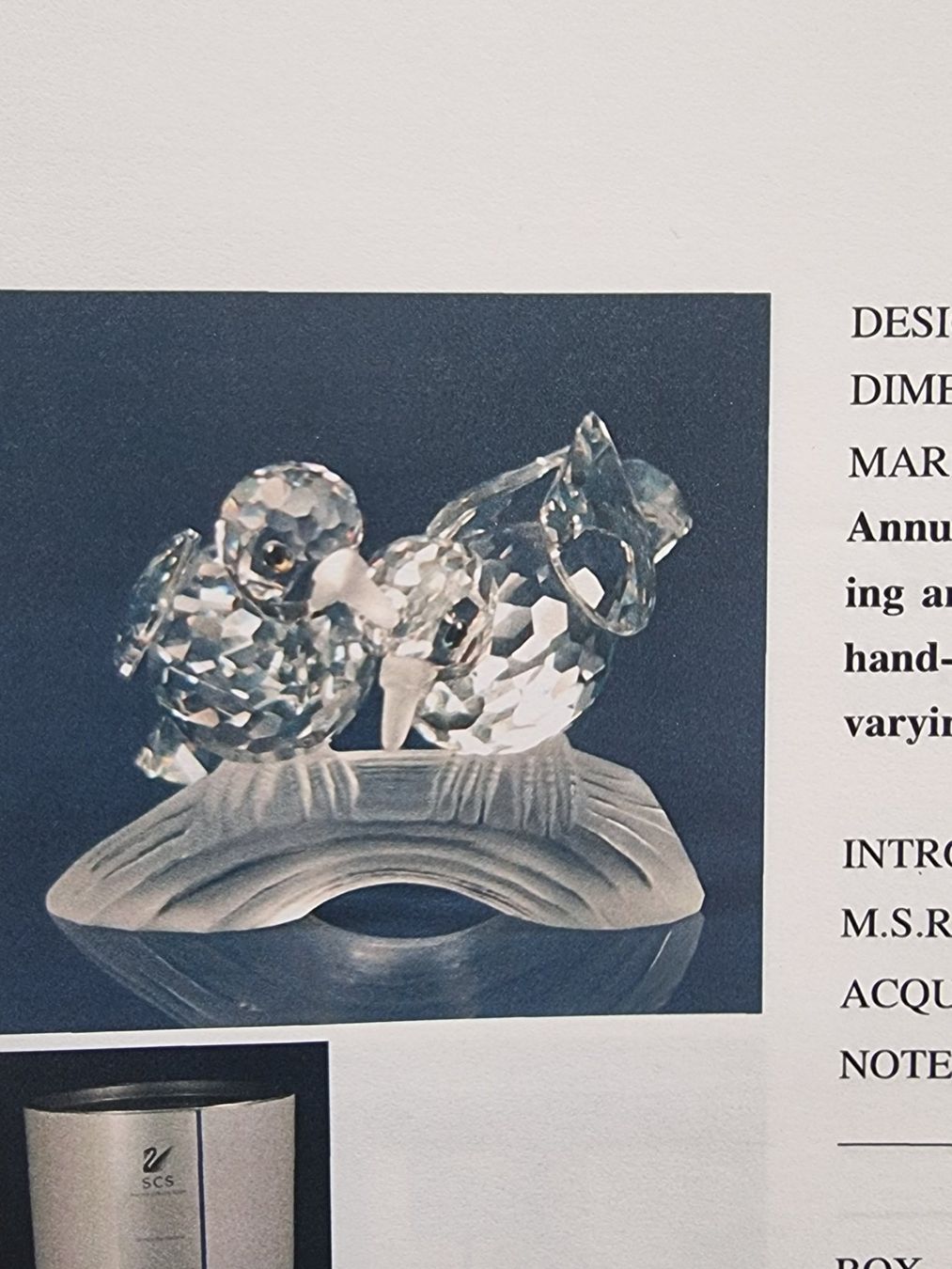 Swarovski Statuette: Swarovski TURTLEDOVES – Usato da Egerkingen venduto da sirod05 1
