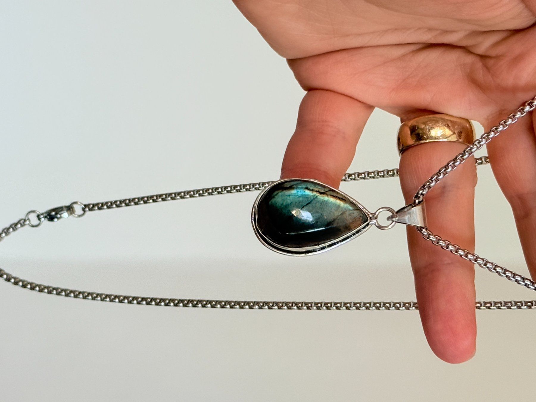 Catenine: Collier labradorite, élégant et tendance ✨ – Nuovo e nell'imballaggio originale da Genève venduto da AWWA 7