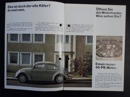 Prospekt VW Volkswagen 1300 Käfer 1966