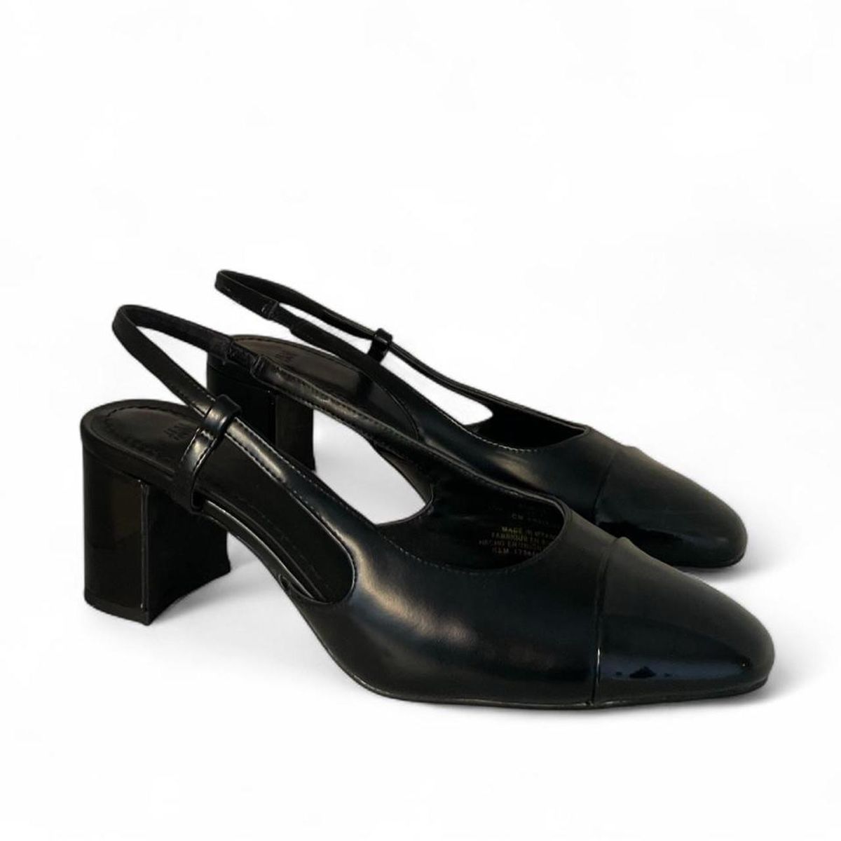 H&M Scarpe da donna: Schwarze Slingback Pumps mit Blockabsatz – Nuovo (secondo la descrizione) da Kriens venduto da avalu 1