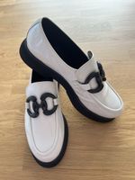 Högl Lederschuhe, NP 180.- Fr Grösse 7 Crème/Schwarz!