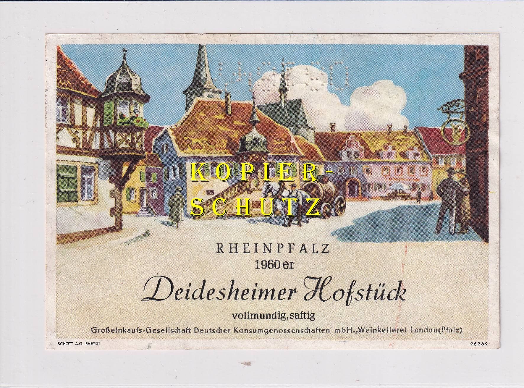 Carta: Etikette - Deidesheimer Hofstück 1960 /bd – Usato da Hombrechtikon venduto da Rudolf07