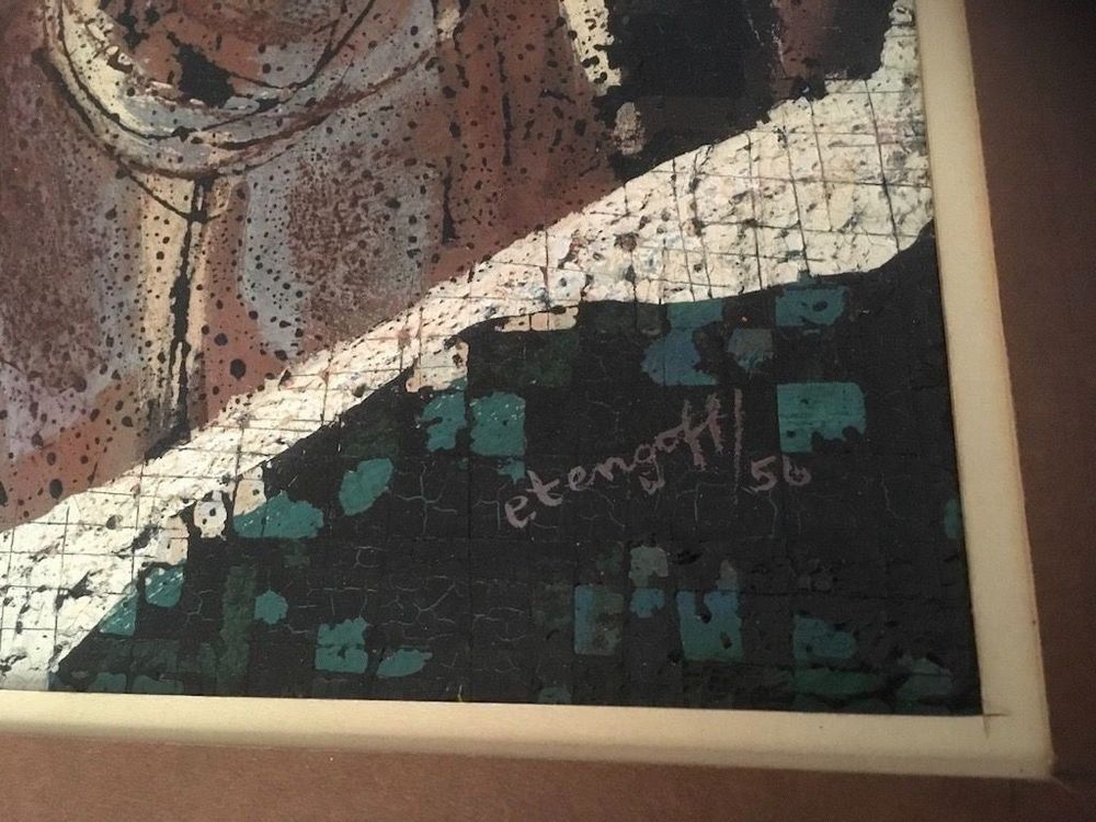 Dipinti: Akt Gemälde abstrakte Kunst 1950-60 – Usato da Schliern b. Köniz venduto da FinderXXII 2